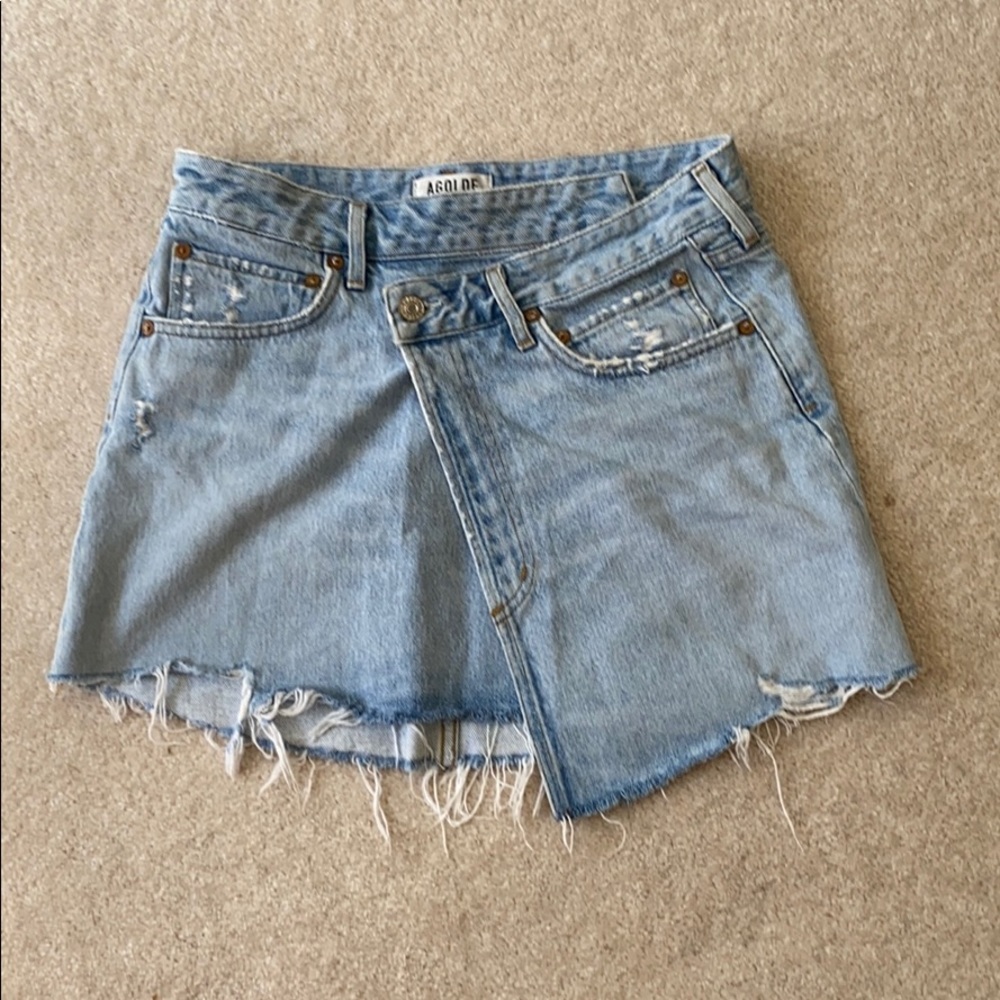 AGOLDE criss cross skirt